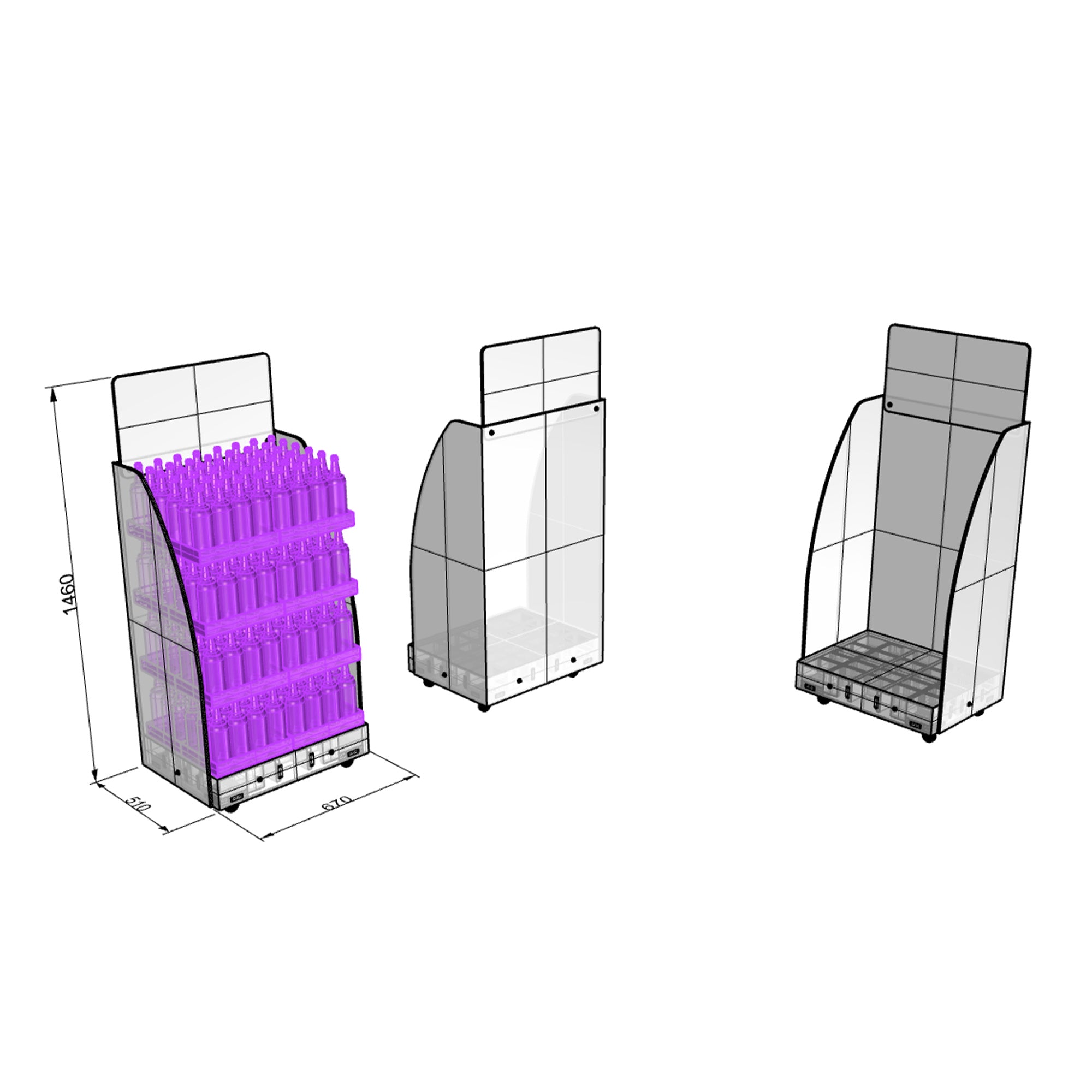 Savanna Case Stacker Display Unit