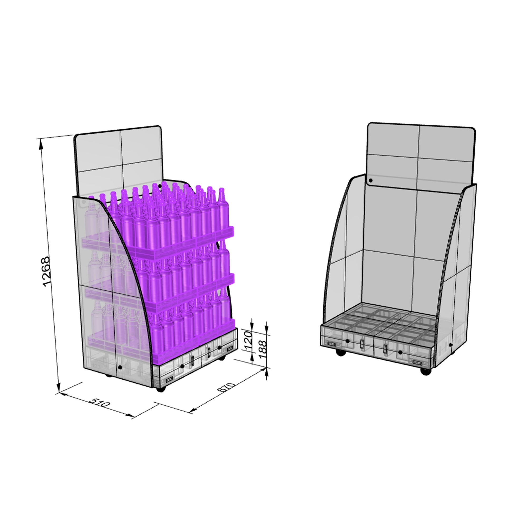 Savanna Case Stacker Display Unit