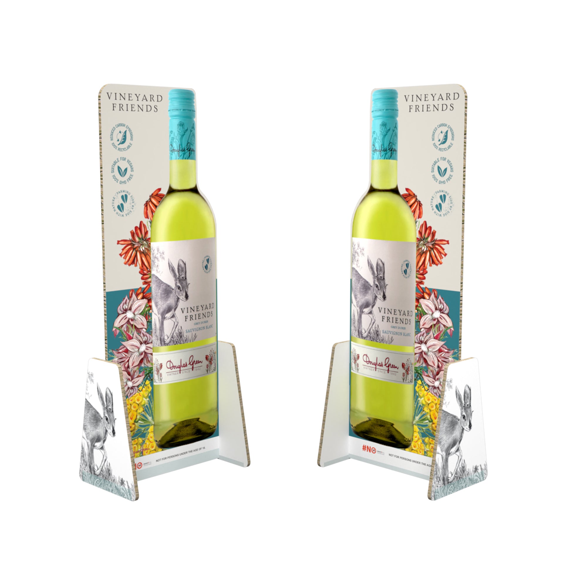 Vineyard Friends Bottle Standee