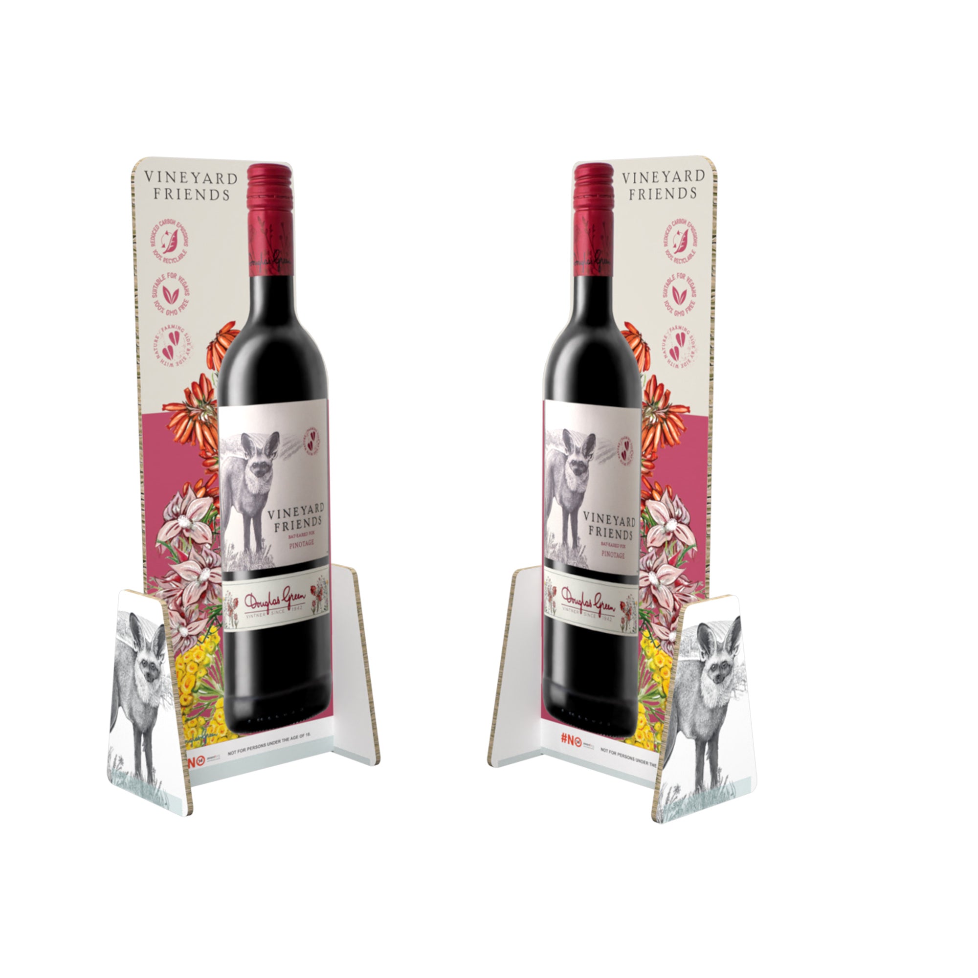 Vineyard Friends Bottle Standee